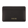 Patou Calfskin Leather Card Case — Black
