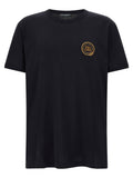 T-Shirt in Cotone con Logo Ricamato Dolce & Gabbana — Nero