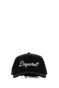 Dsquared2 BCM097605C00001 Logo-Embroidered Cotton Baseball Cap — Black