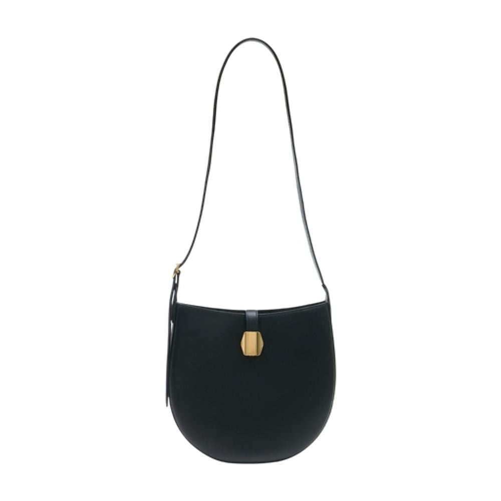 Officine Generale Leather Crossbody Bag — Black