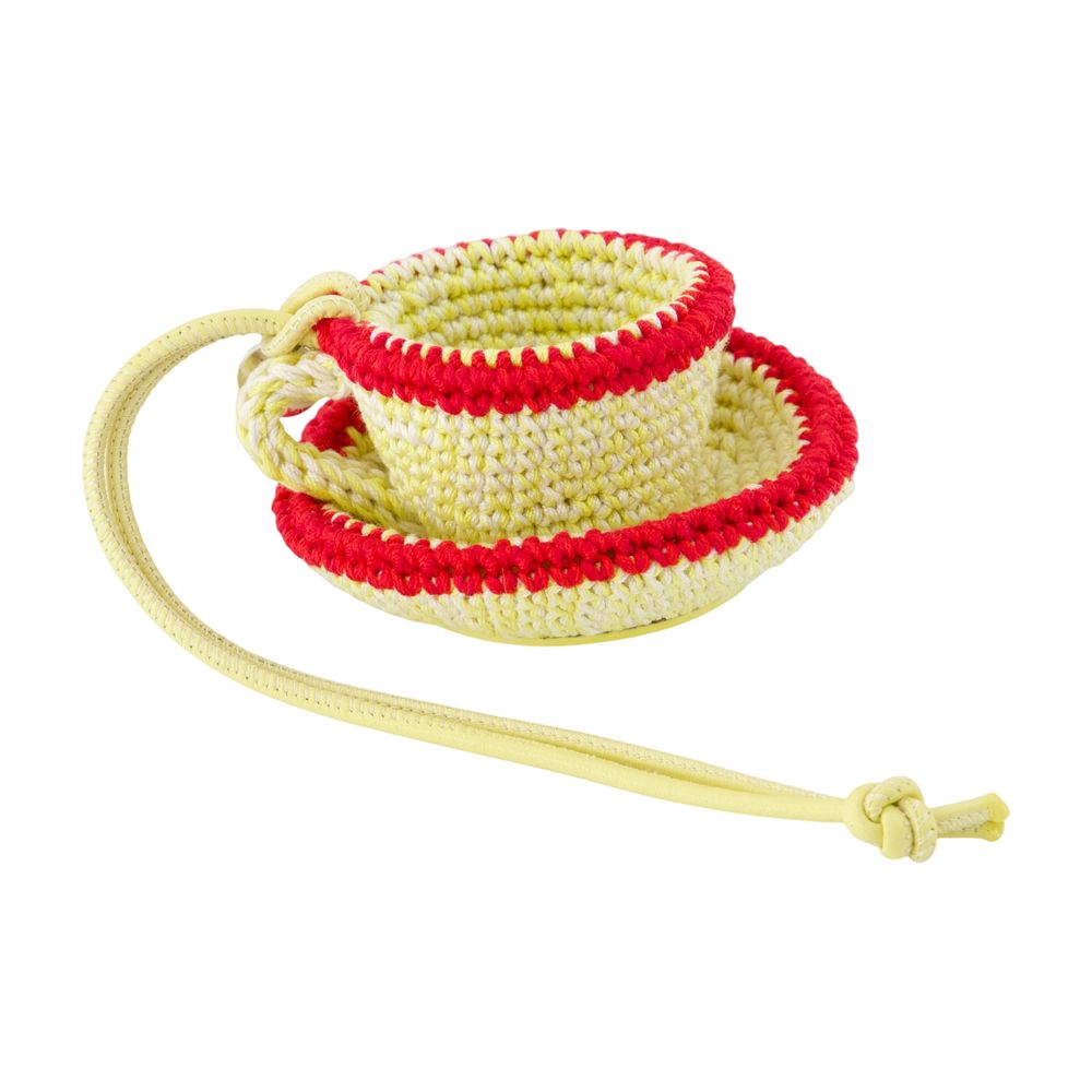 J.W. Anderson Crocheted Colorblock Cotton Hair Band — Yellow
