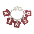 Kenzo Leather Charm Bracelet — Red