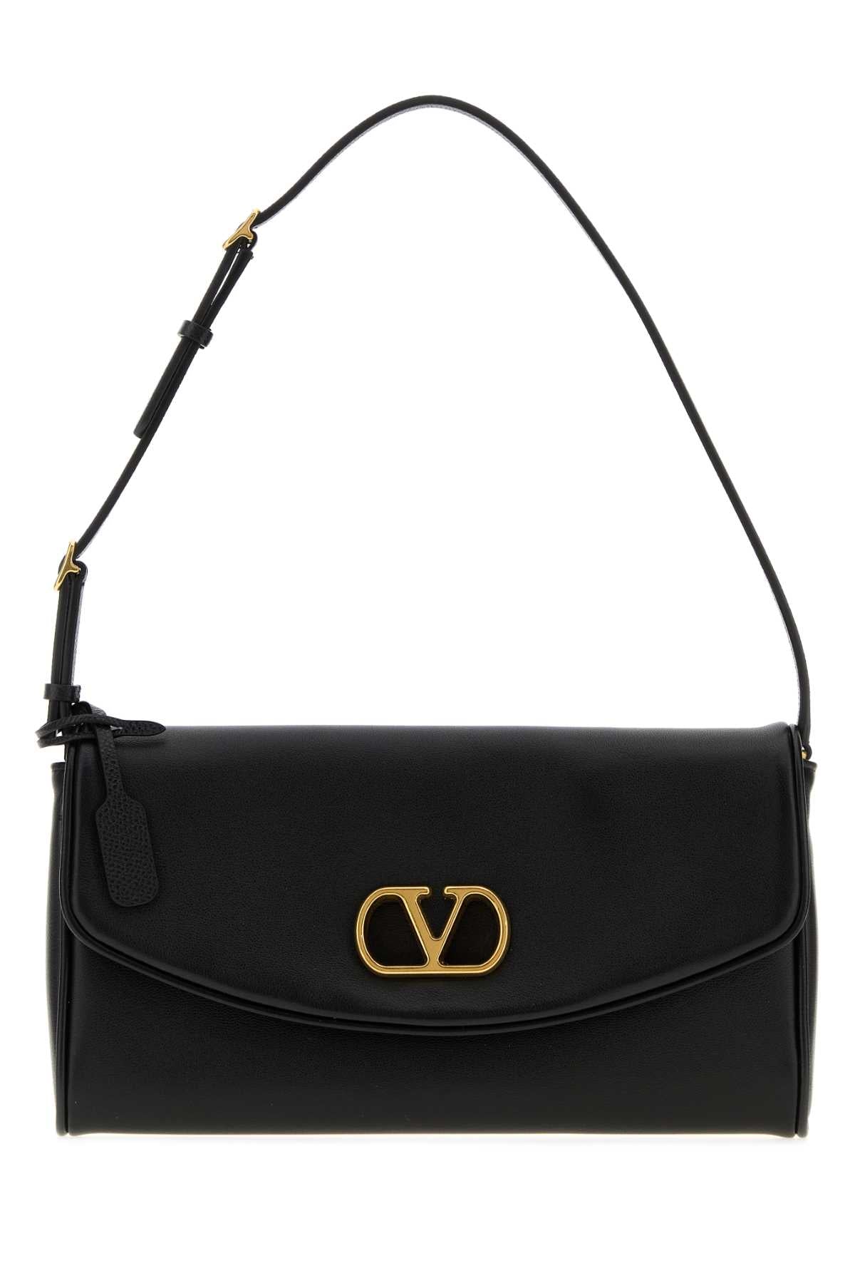 Valentino Garavani Nappa Leather Shoulder Bag — Black