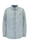 Miu Miu Light-Blue Denim Shirt — Blue