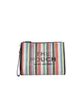 Marc Jacobs Striped Canvas Clutch — Multicolor