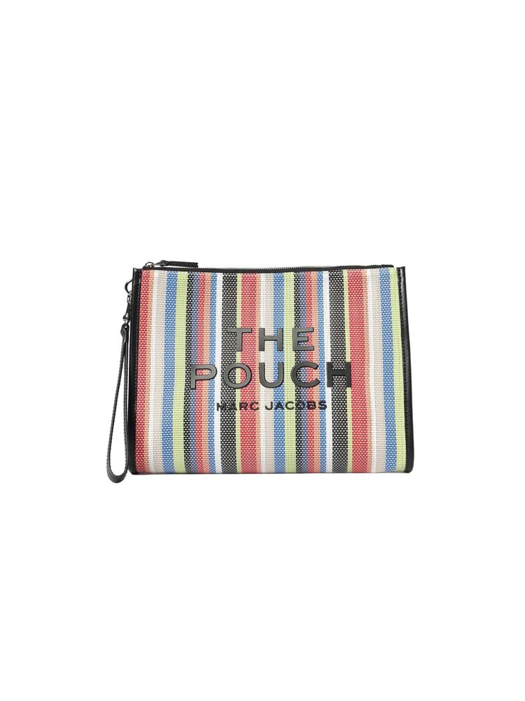 Marc Jacobs Striped Canvas Clutch — Multicolor