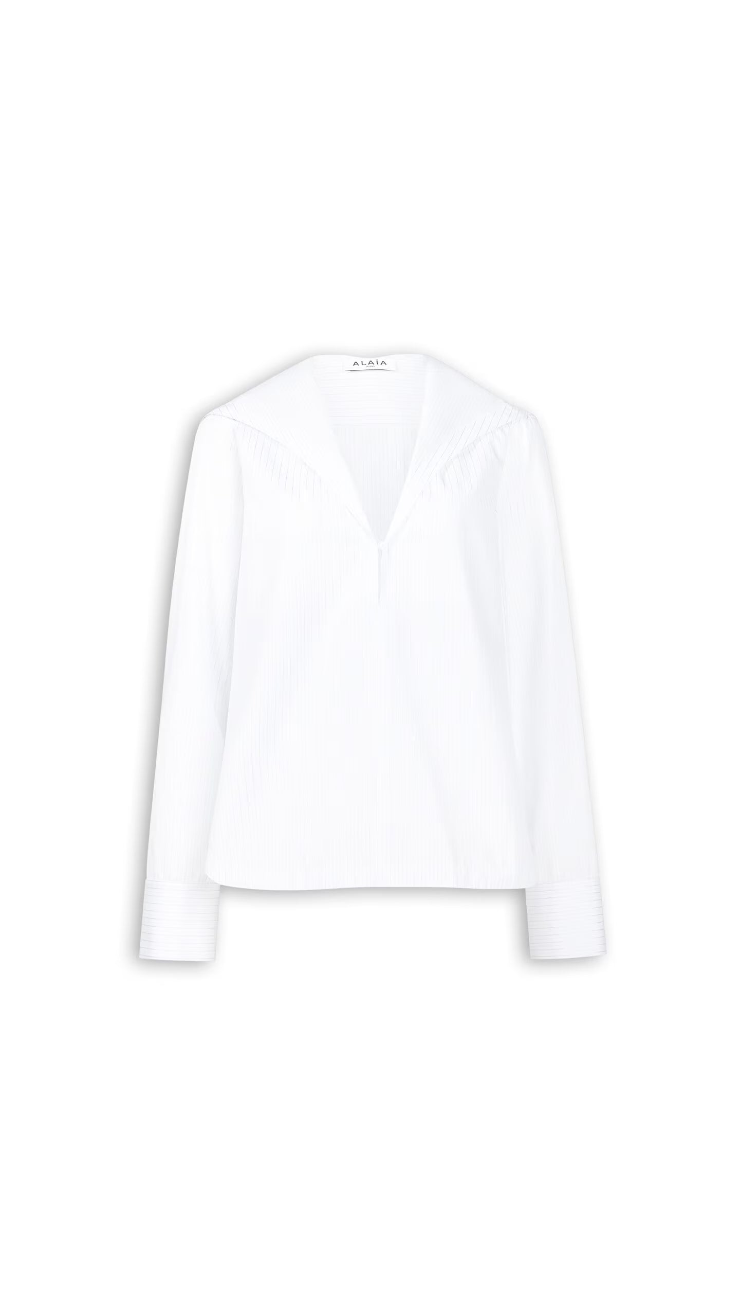 Maison AlaïA Hooded Poplin Shirt — White