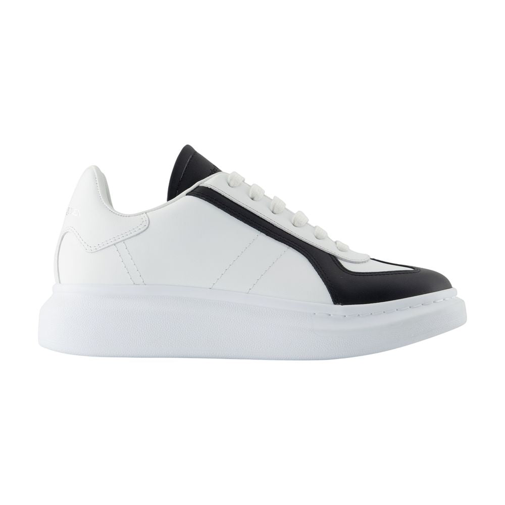 Alexander McQueen Leather Colorblock Sneaker — White