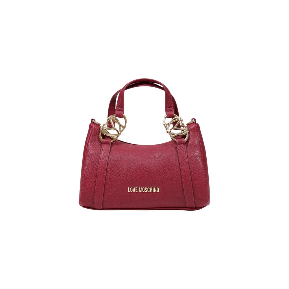 Love Moschino Pebbled Polyurethane Shoulder Bag — Purple