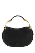 Alexander McQueen Gold-Tone Handle Shoulder Bag — Black