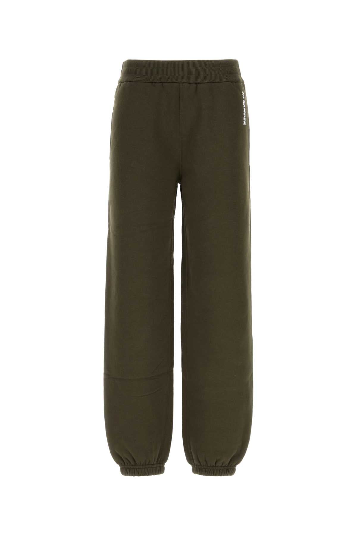 Jil Sander Cotton Joggers — Green