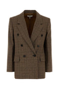 Chloé Wool Double-Breasted Blazer — Brown