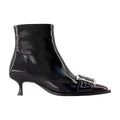 Ganni Buckle-Detailed Ankle Boot — Black