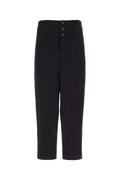 Saint Laurent Crepe Satin Trousers — Black