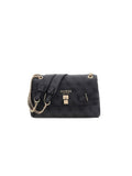 Guess Logo-Jacquard Polyurethane Crossbody Bag — Black