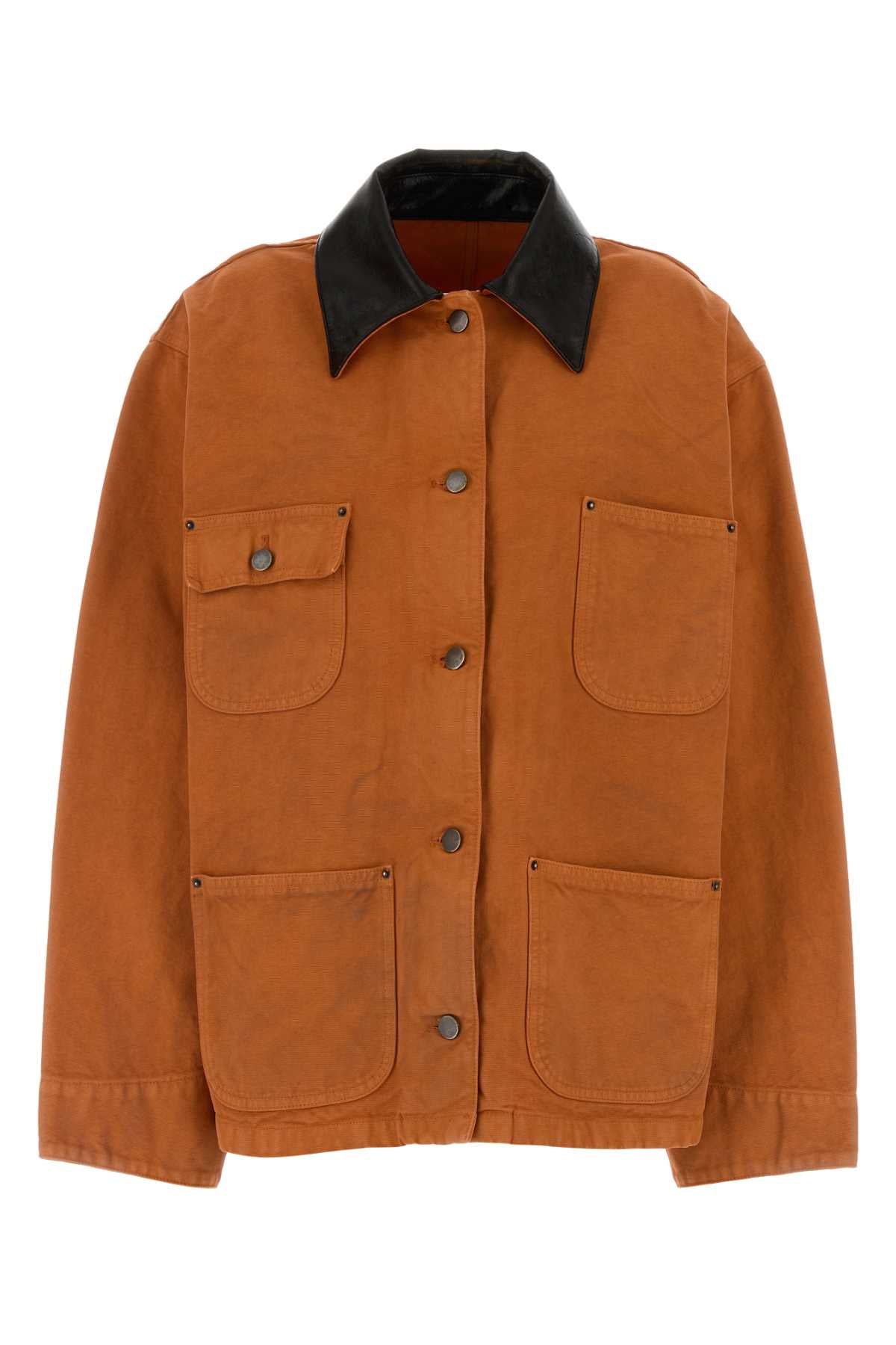 Prada Cotton Denim Jacket — Orange