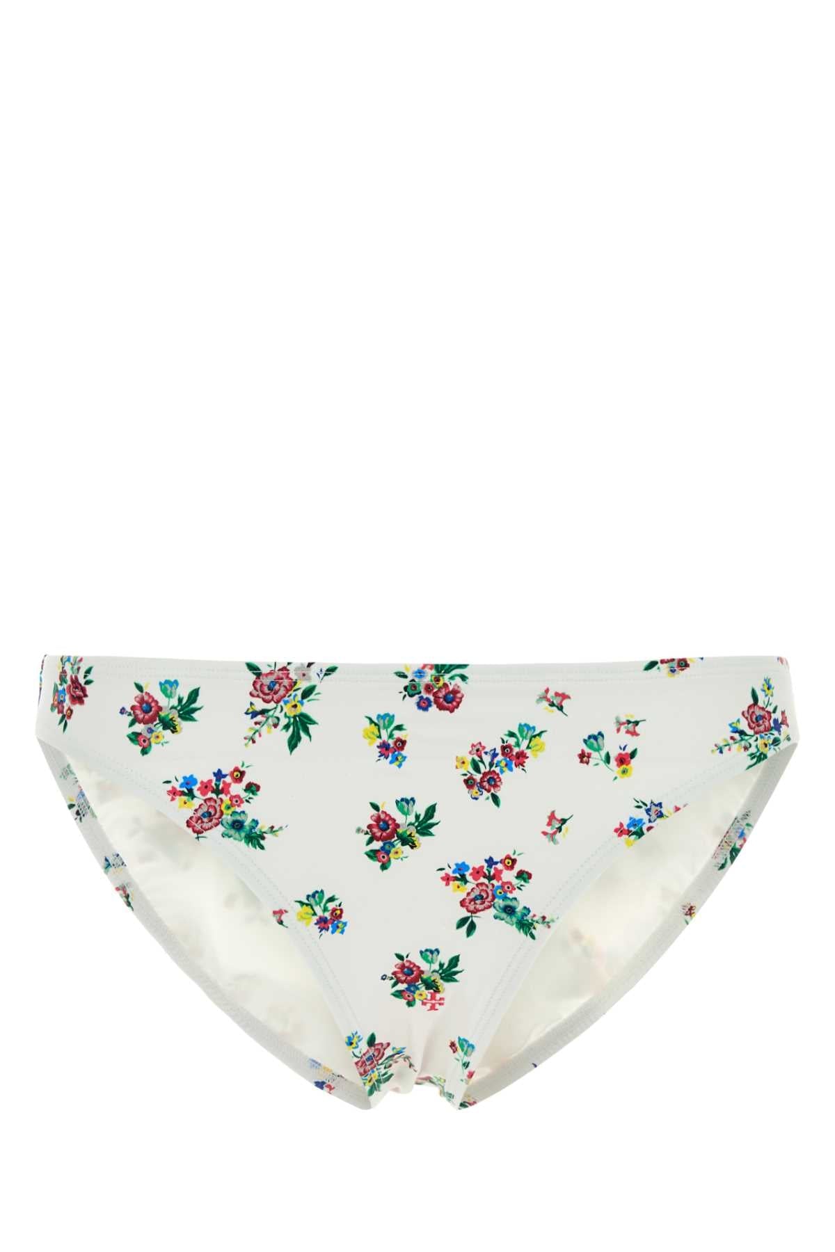 Tory Burch Slip Fiori Bikini Bottom — White