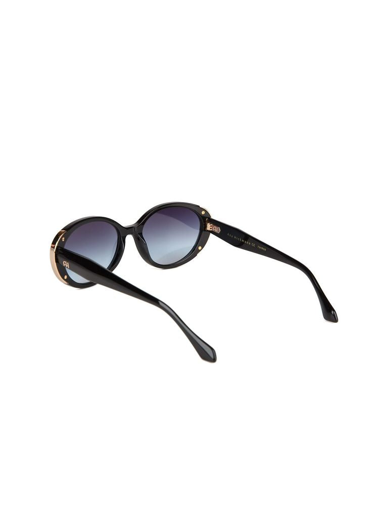 Ana Hickmann AH9525 Gradient Tinted Acetate Sunglasses — Black