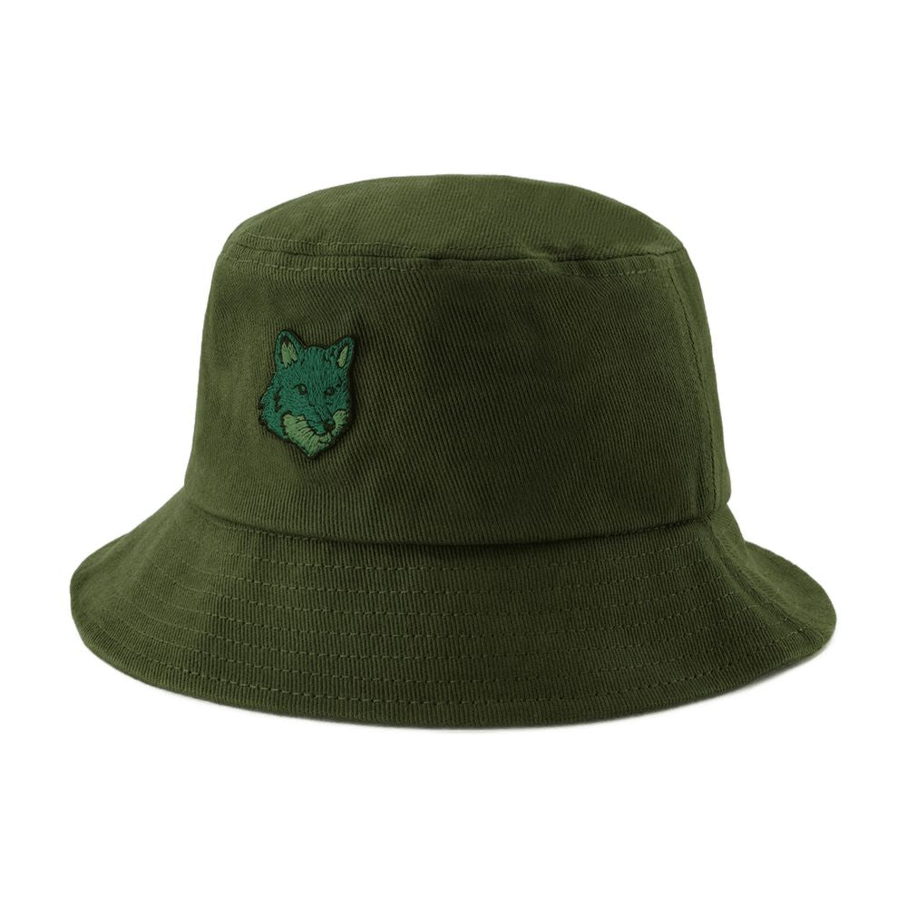 Maison Kitsune MM06114WW0096-P391 Bucket Hat — Green