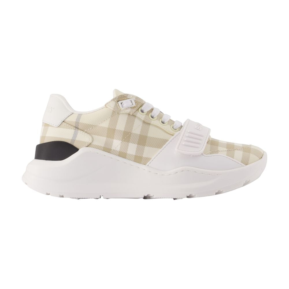 Burberry Large Check Nylon Sneaker — White