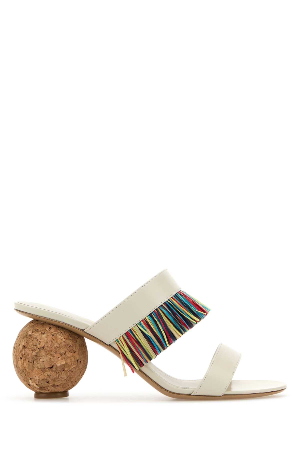 Ferragamo Summer Mule — White