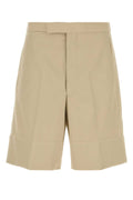 Prada Cotton Bermuda Shorts — Beige