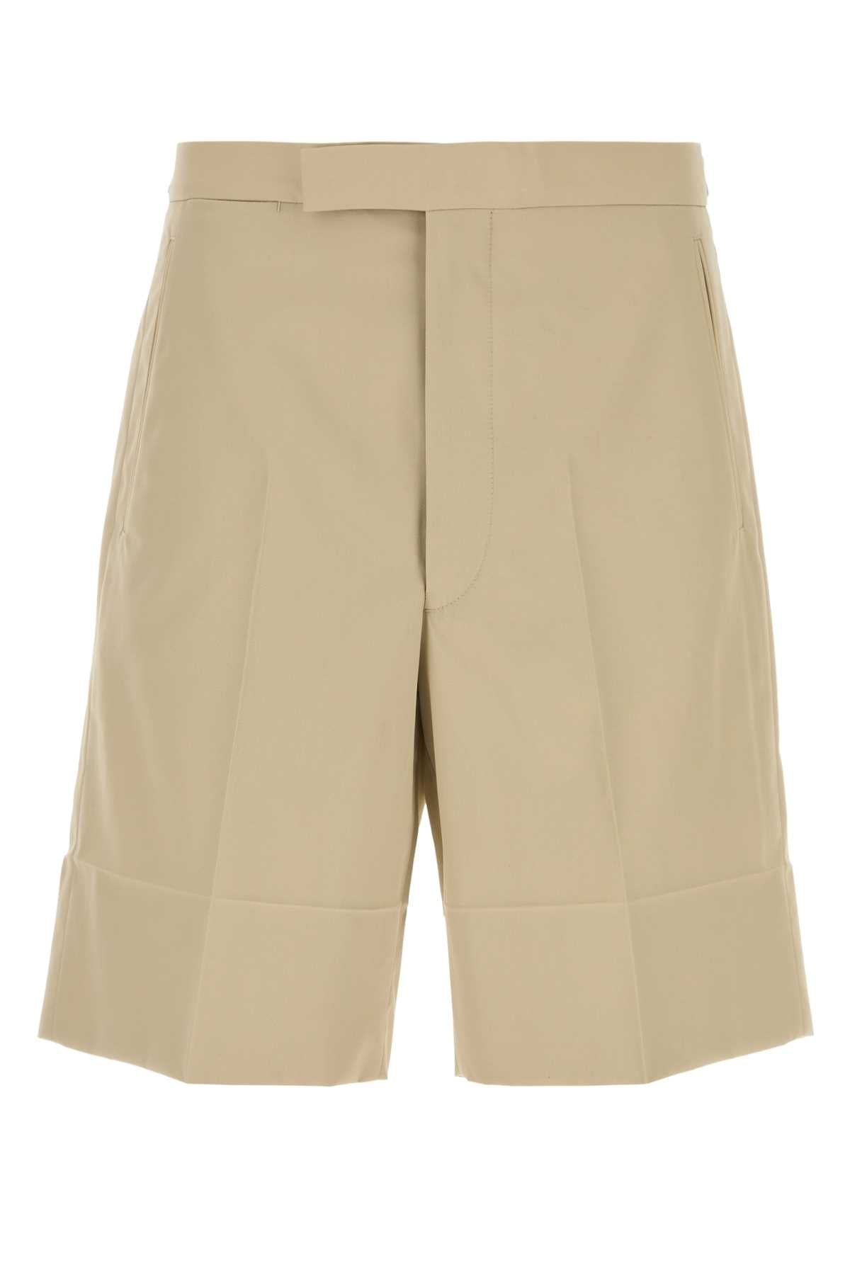 Prada Cotton Bermuda Shorts — Beige