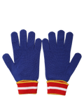 Dolce & Gabbana DG Logo-Embroidered Virgin Wool Gloves — Blue