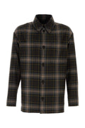 Fendi Check Wool Shirt — Black