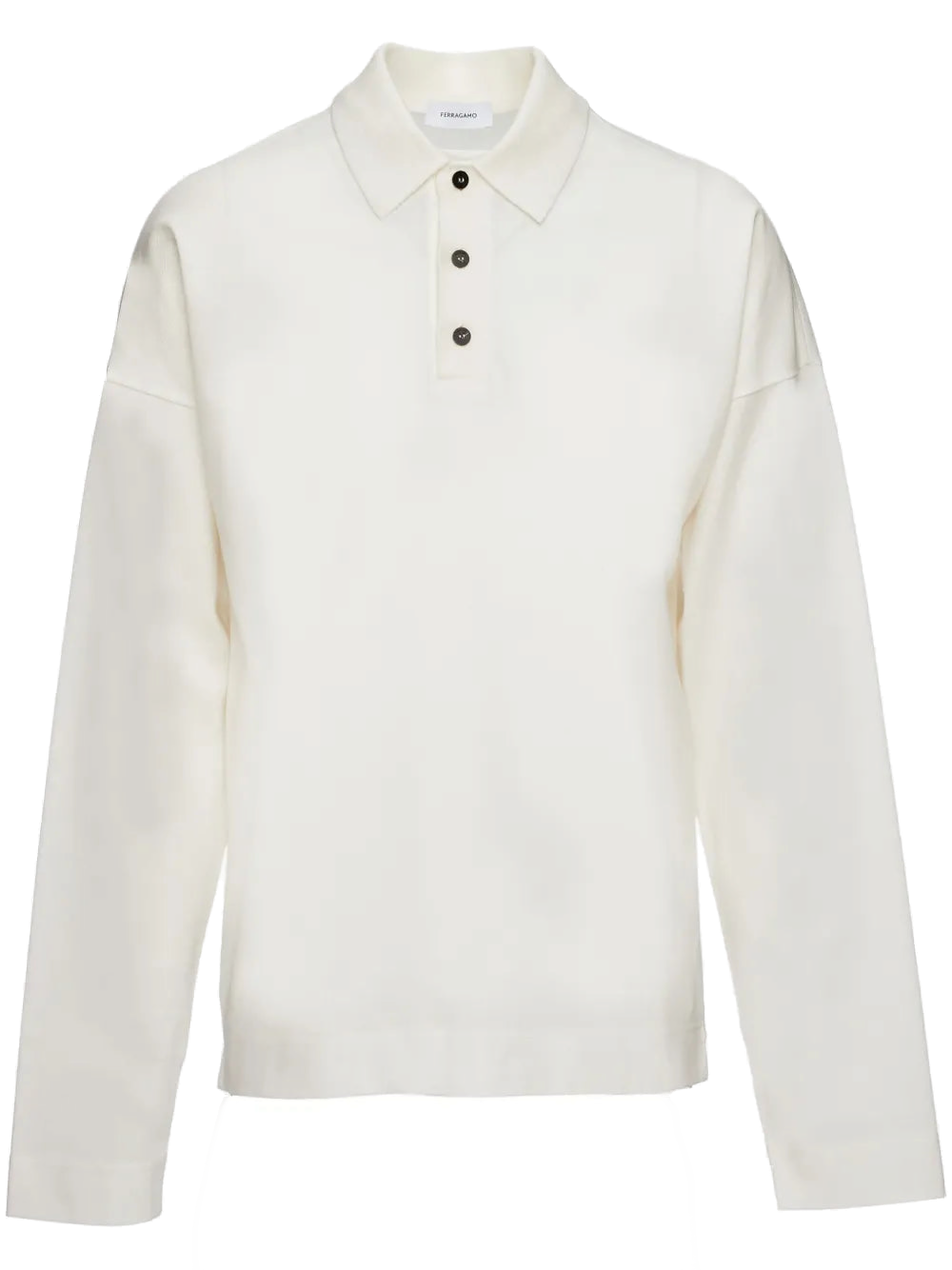 Ferragamo Cotton Piqué Polo — White