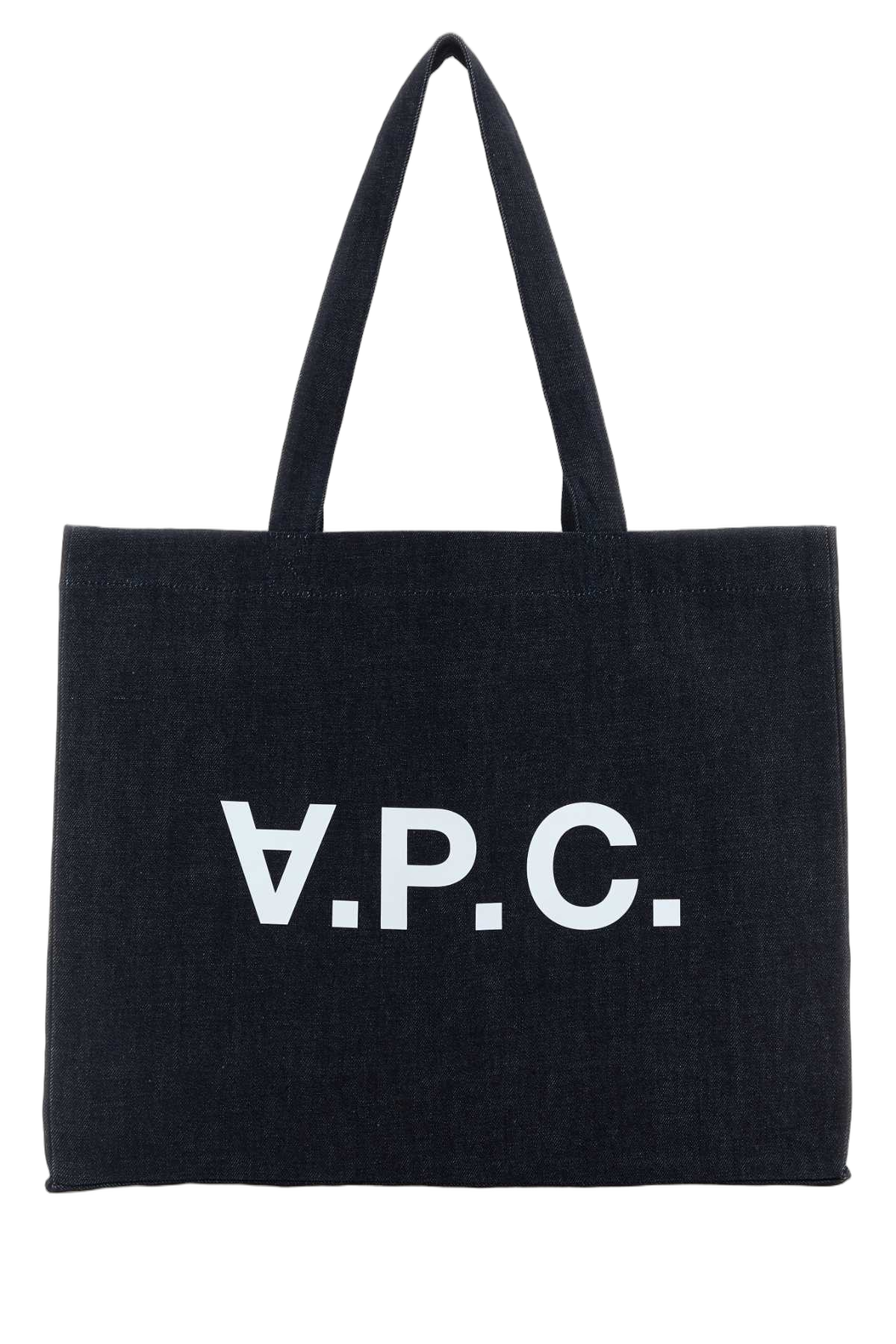 A.P.C. Logo-Printed Cotton Tote Bag — Navy