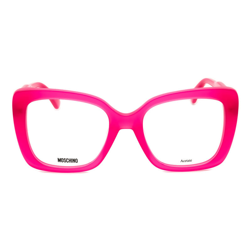 Moschino MOS614 Oversized Square Frame Eyeglasses — Pink