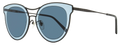 MCM MCM139SA Flush Lens Oval Sunglasses — Blue