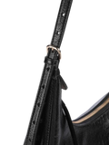 Pinko Shiny Calf Lamb Leather Shoulder Bag — Black