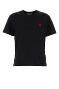 AMI Paris Organic Cotton T-Shirt — Black