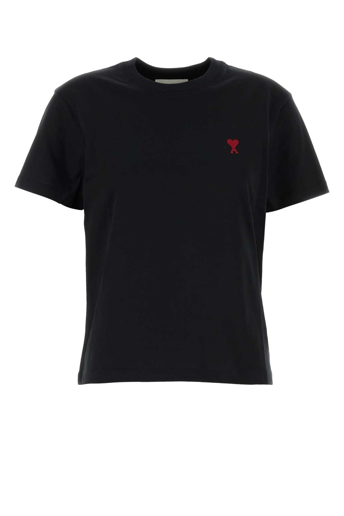 AMI Paris Organic Cotton T-Shirt — Black