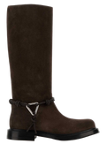 Bottega Veneta Suede Knee-High Boot — Brown
