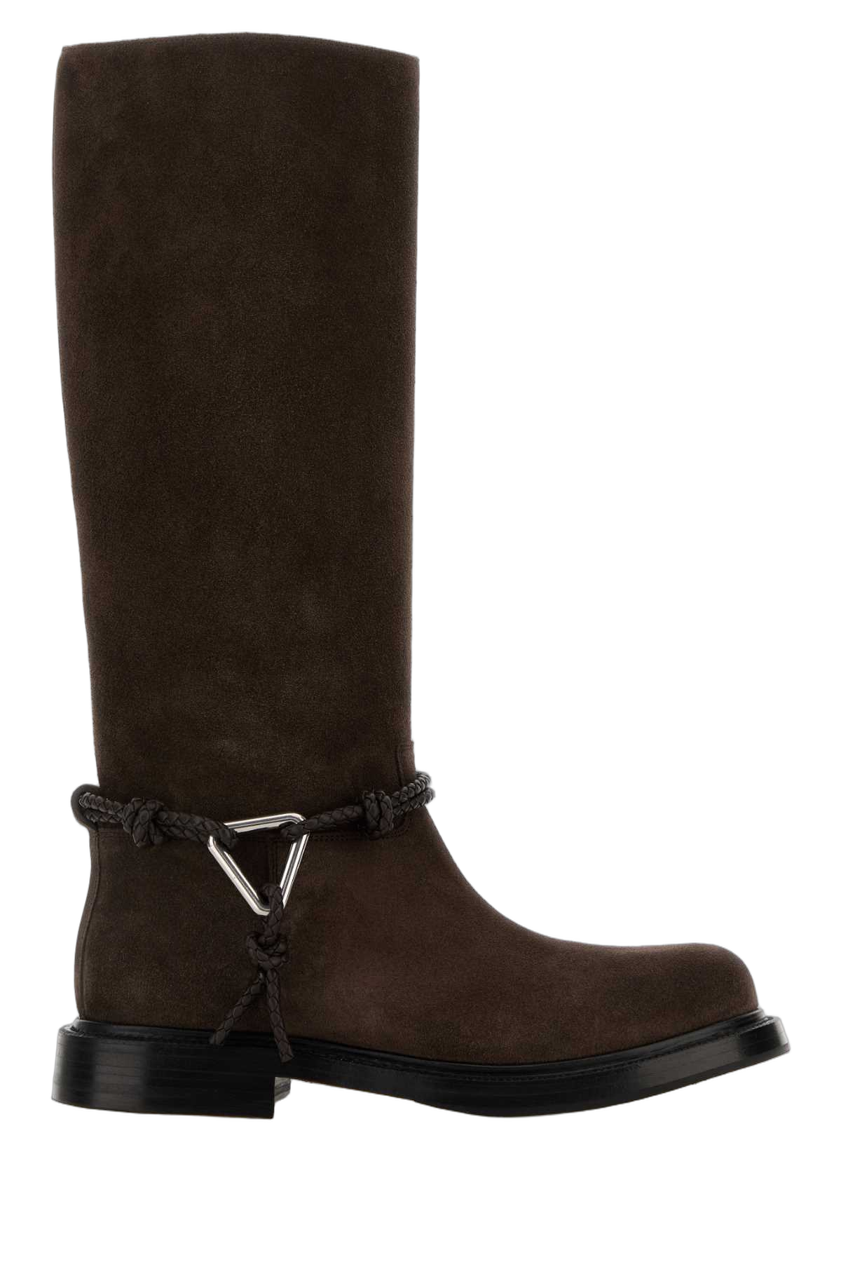 Bottega Veneta Suede Knee-High Boot — Brown