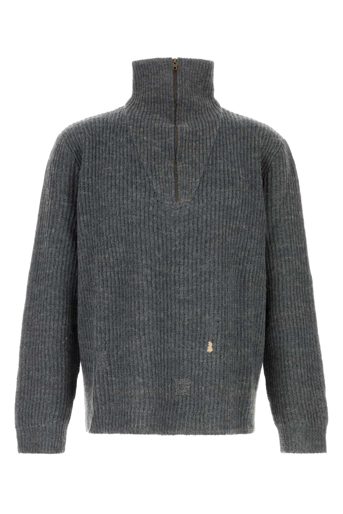 Maison Margiela Ribbed Sweater — Gray