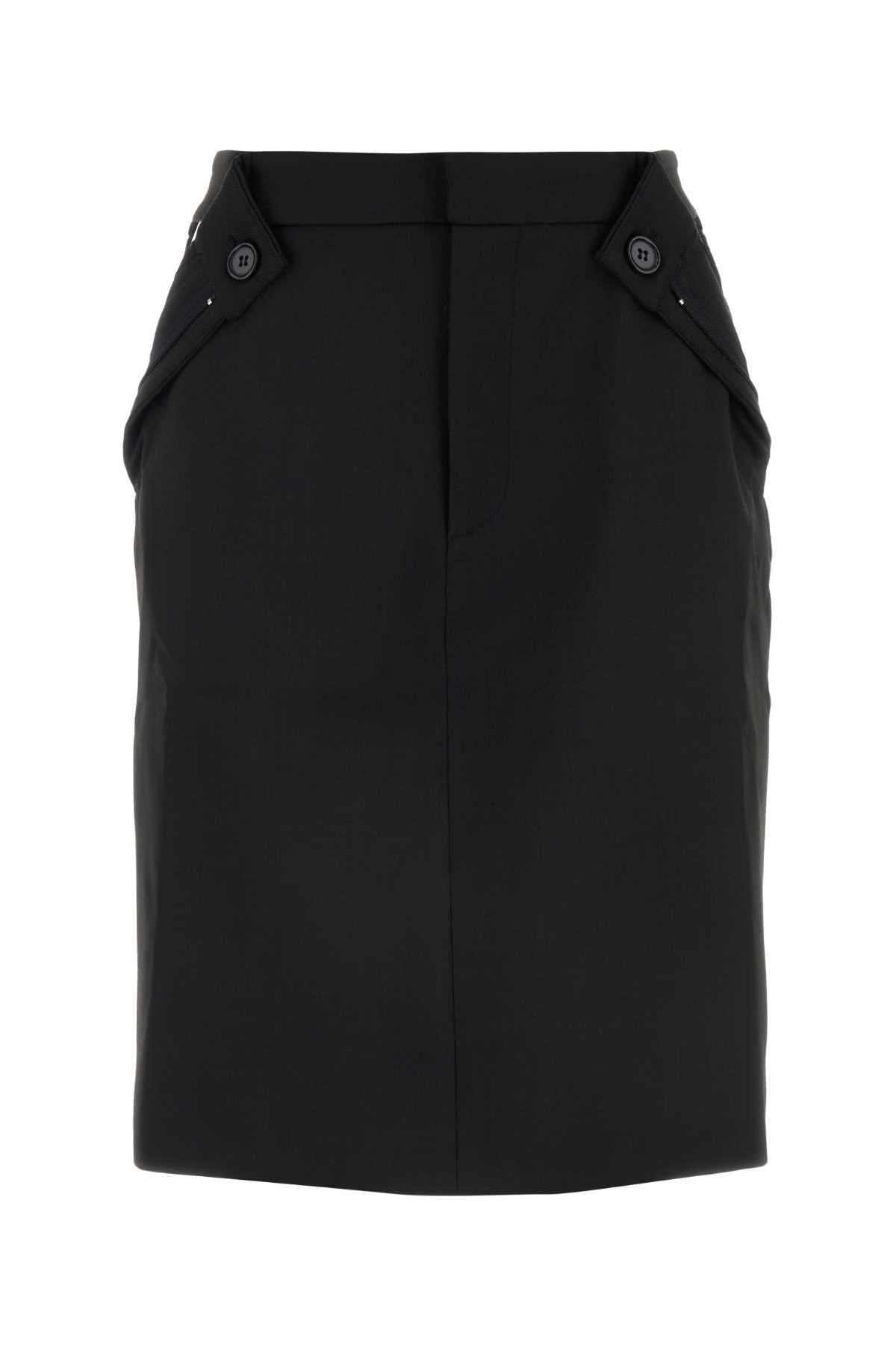 Coperni Stretch Blend Skirt — Black