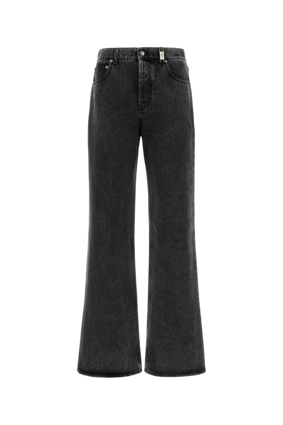 Alexander McQueen Blackwashed Cotton Jeans — Black