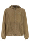 Burberry Nylon Windbreaker Jacket — Brown