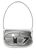 Diesel Silver Leather Shoulder Bag — Silver