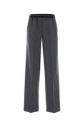 Miu Miu Virgin Wool & Cashmere Trousers — Gray
