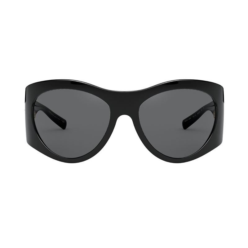 Versace Oversized Cat-Eye Sunglasses — Black
