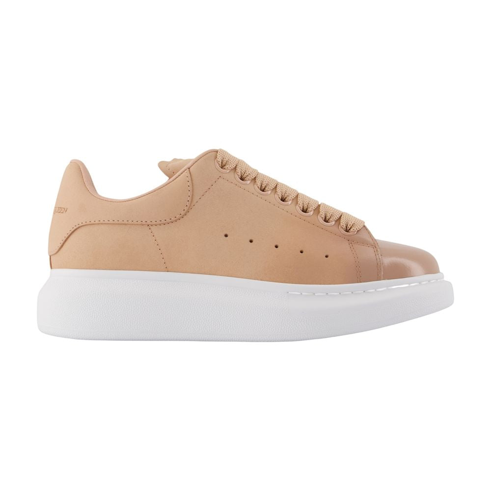 Alexander McQueen Oversized Leather Sneaker — Beige