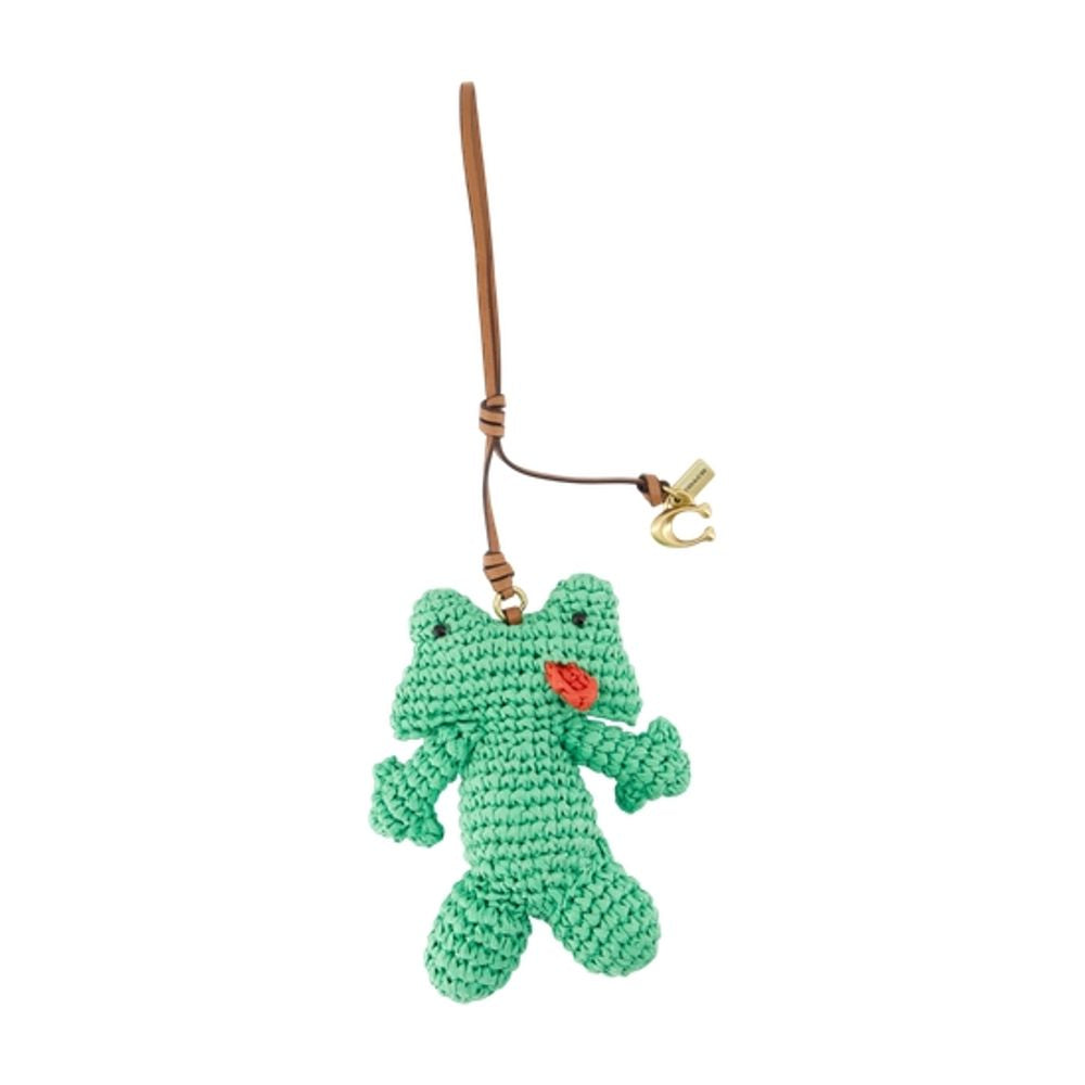 Coach Crocheted Frog Charm — Green