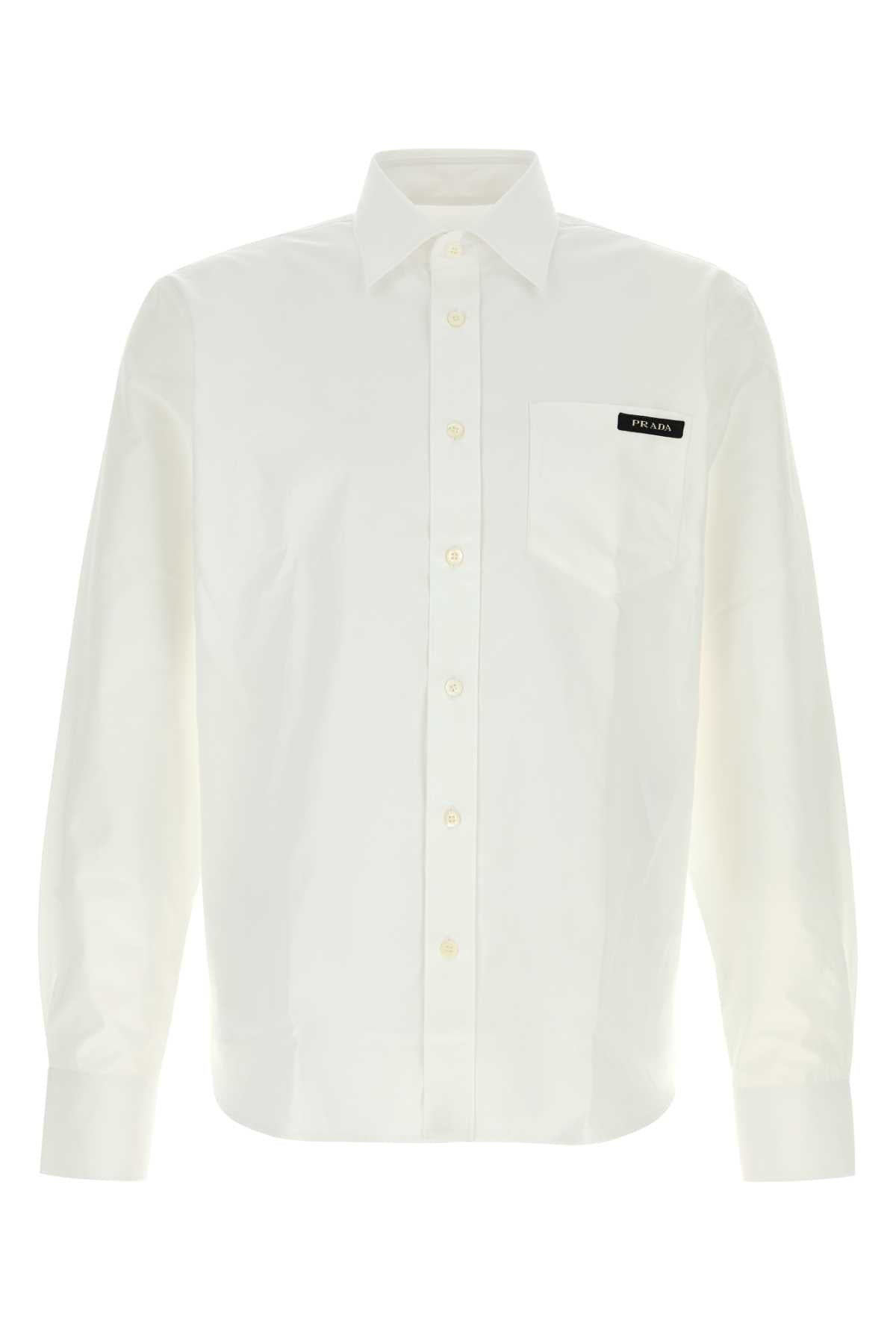 Prada Poplin Shirt — White