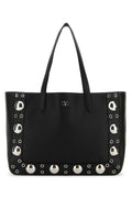 Valentino Garavani Studded Leather Tote Bag — Black