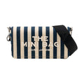Marc Jacobs Striped Cotton Canvas Crossbody Bag — Navy